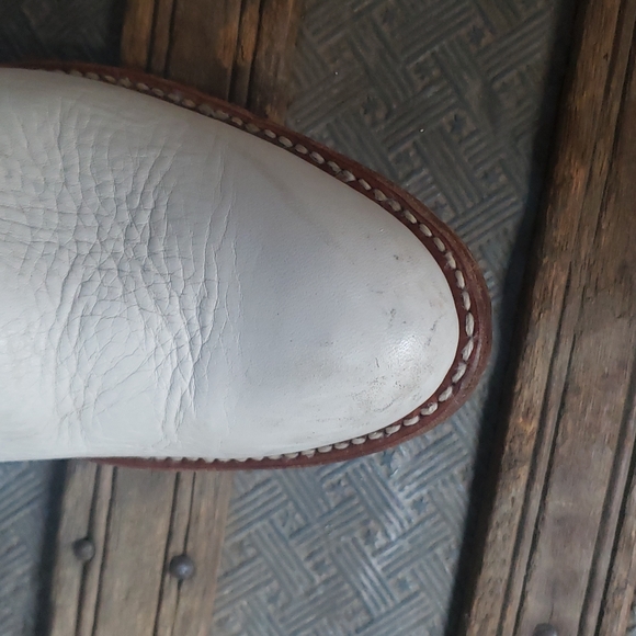 90's Ivory Frye Slouchy Roll-top boots Size 6M - Picture 4 of 11